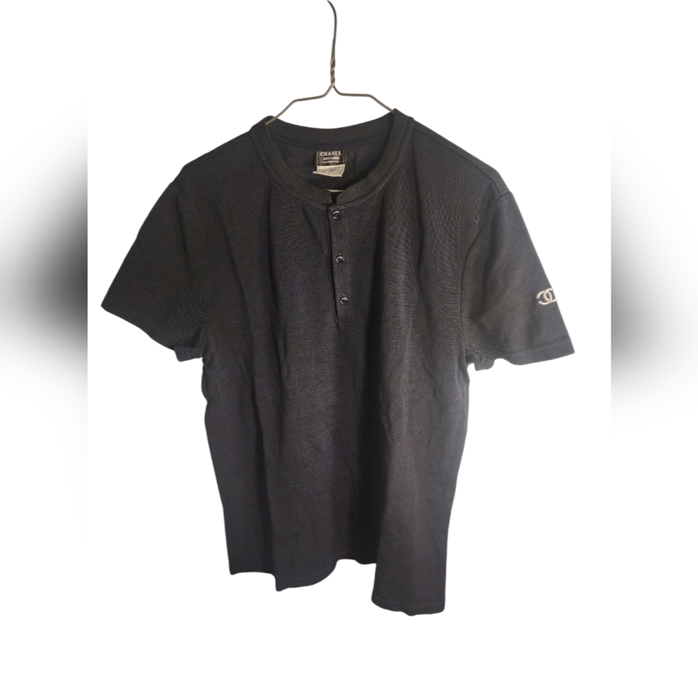 CHANEL- Polo, Black(White cc)